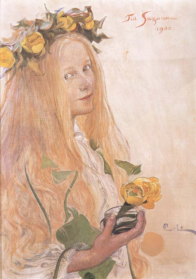 Carl Larsson Suzanne,Study for For Karin-s Name-Day